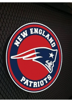 ​New England Patriots Logo Led Leuchtschild Wandleuchte! (rund)